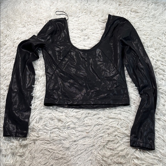 Lululemon Align Long Sleeve Shirt *Shine Radiate Foil Print Black - Picture 3 of 5